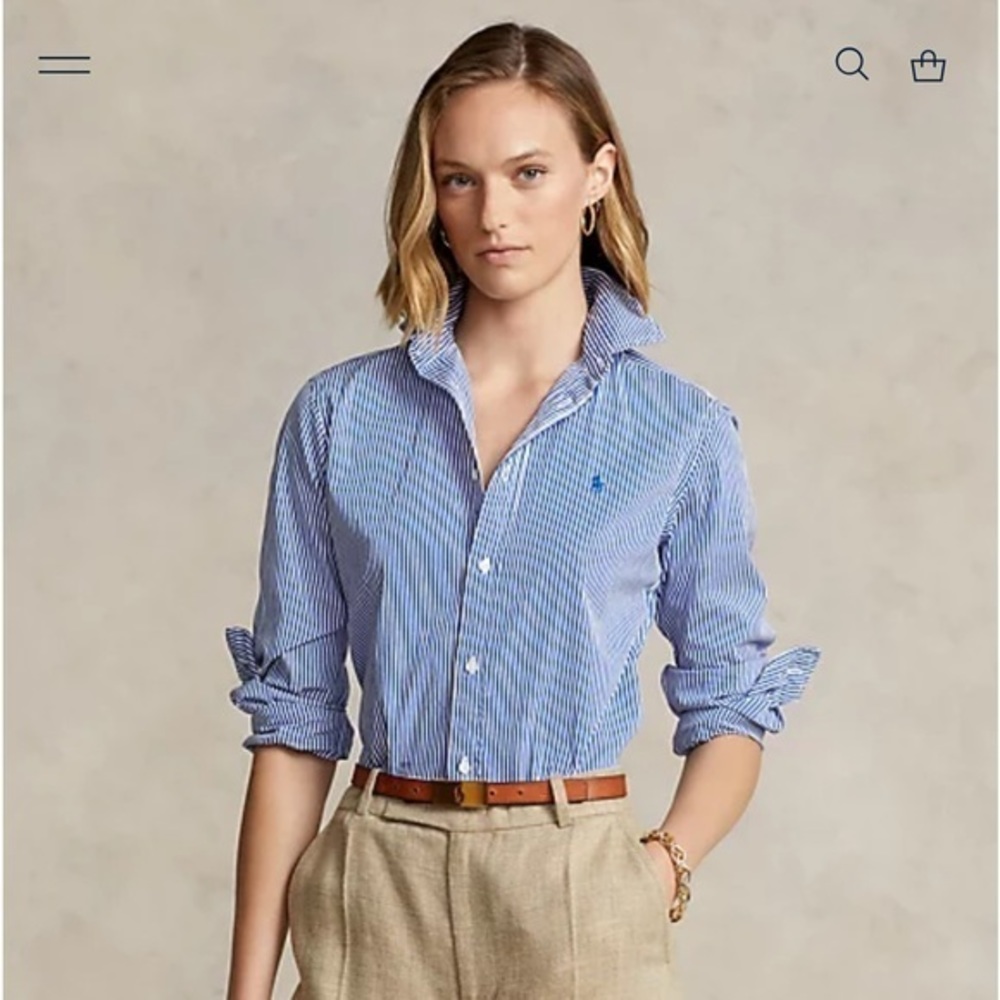 Ralph Lauren Classic Fit Striped Cotton Shirt